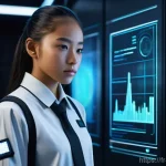 블루아카이브 장비 세팅법 - **Prompt:** "A highly detailed illustration of a focused female student, around 16-18 years old, wea...